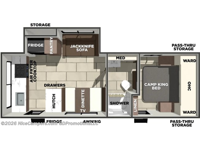 2026 Prime Time Tracer 235RK Floorplan
