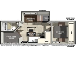 Stock Image for 2026 Prime Time 250BH (options and colors may vary) 2026 Prime Time Tracer 250BH - New Travel Trailer for sale by NiceCampers.com in Russellville, Arkansas