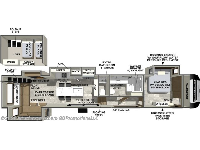 2026 Forest River Impression 44STAY Floorplan
