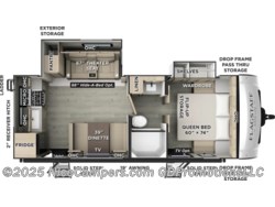 Stock Image for 2026 Forest River 25SRK (options and colors may vary) 2026 Forest River Flagstaff Micro Lite 25SRK - New Travel Trailer for sale by NiceCampers.com in Russellville, Arkansas
