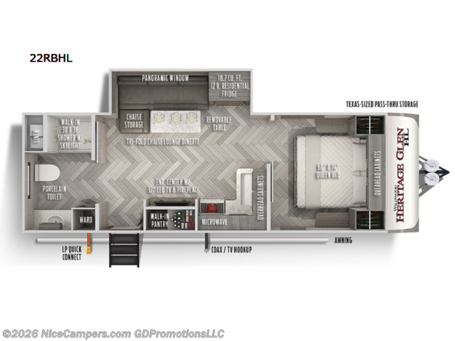 2023 Forest River Wildwood Heritage Glen 22RBHL