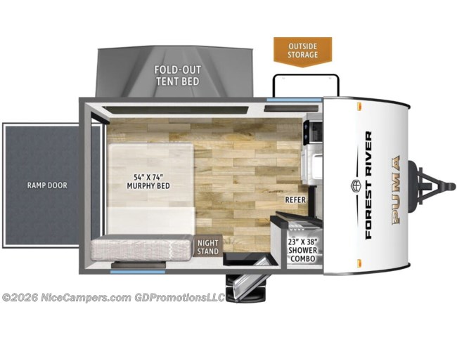 2026 Forest River Puma Camping Edition 141THCE Floorplan