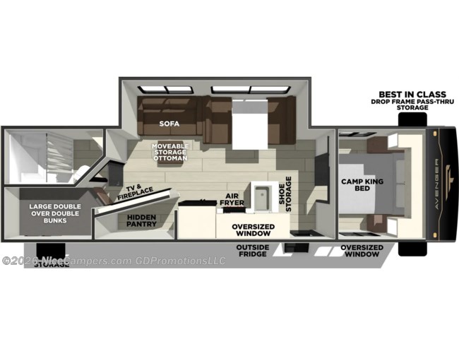 2026 Prime Time Avenger 26DBS Floorplan