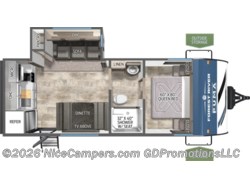 Stock Image for 2025 Palomino 227RK (options and colors may vary) 2026 Forest River Puma 227RK - New Travel Trailer for sale by NiceCampers.com in Russellville, Arkansas