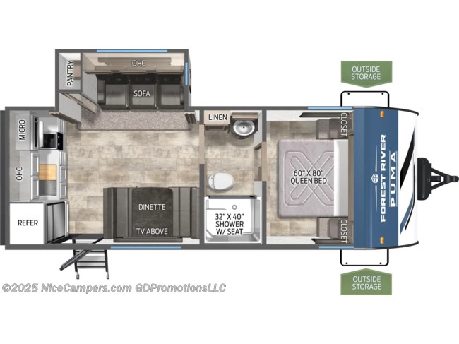 2026 Palomino Puma 227RK Floorplan