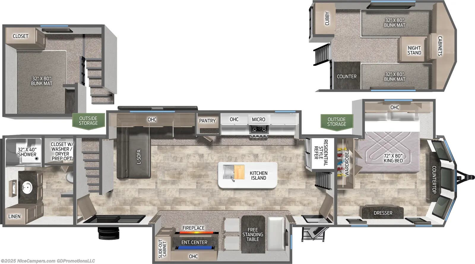 Stock Image for 2025 Palomino 420LFT (options and colors may vary)