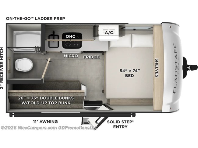 2026 Forest River Flagstaff E-Pro E13LE Floorplan