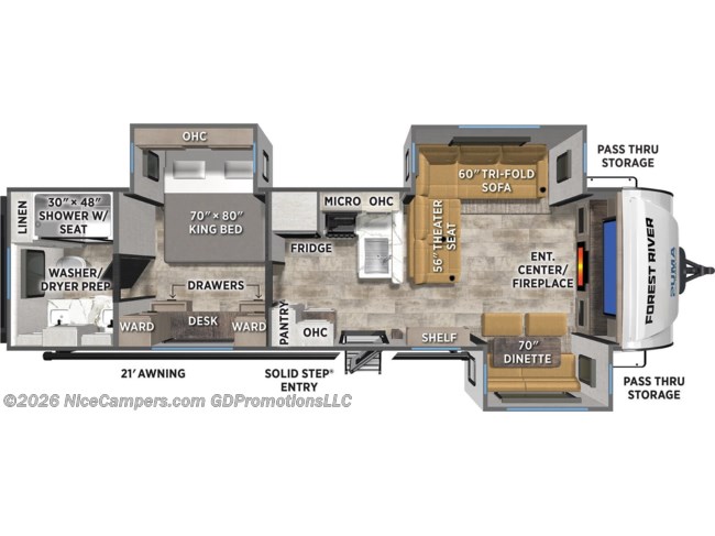 2026 Forest River Puma Tracks 3300FLBS