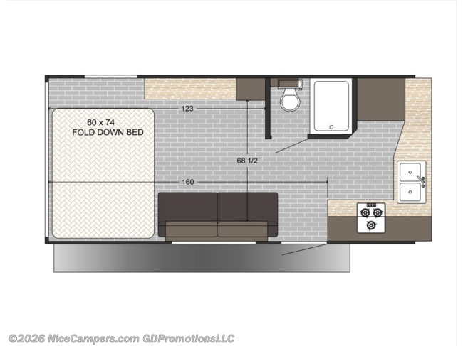 2026 Sunset Park RV Sun Lite 21THX Floorplan