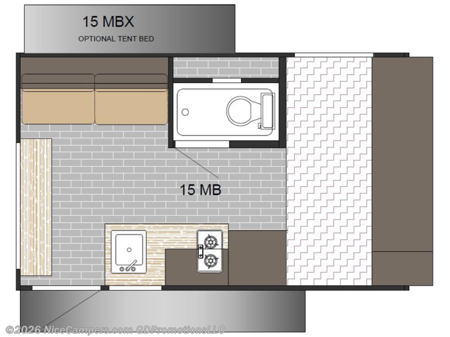 2026 Sunset Park RV Sun Lite 15MBX Floorplan
