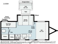 2021 Winnebago Micro Minnie 2100BH - Used Travel Trailer for sale by NiceCampers.com in Russellville, Arkansas