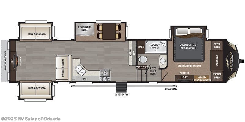 Floorplan of 2017 Keystone Montana High Country 379RD