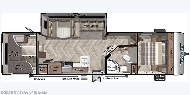 Floorplan of 2022 Forest River Salem 29VBUD