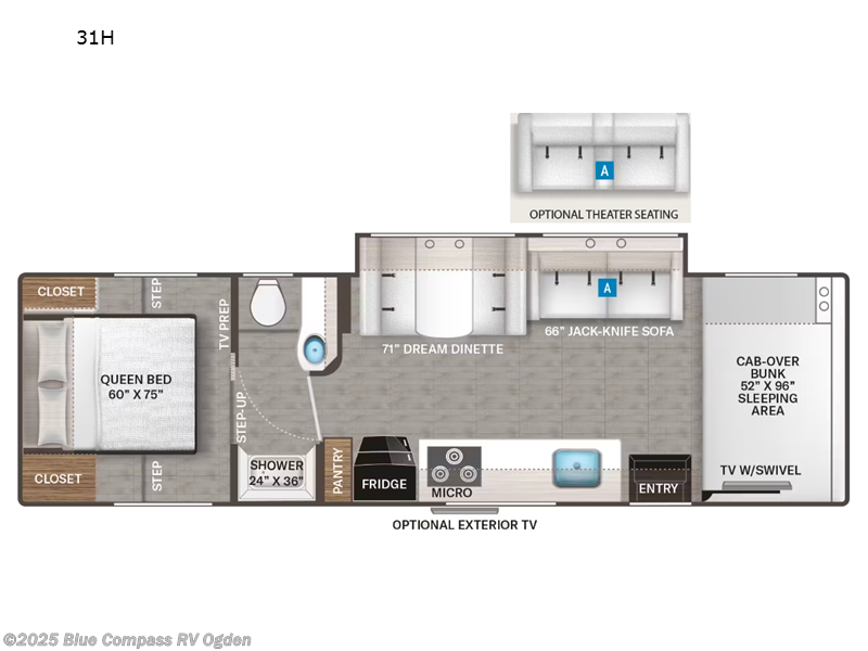 Call now about this 2026 Thor Motor Coach Chateau 31H! 2026 Thor Motor Coach Chateau 31H - New Class C For Sale by Blue Compass RV Ogden in Marriott-Slaterville, Utah features Slideout
