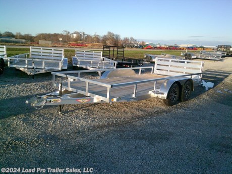 &lt;p dir=&quot;ltr&quot;&gt;We offer RENT TO OWN and also offer Traditional Financing with approved credit!! This Trailer is for sale at Load Pro Trailer Sales in Clarinda Iowa.&lt;/p&gt;
&lt;p&gt;&lt;strong&gt;82X16 Aluminum Rail Side utility Trailer 7K&lt;/strong&gt;&lt;/p&gt;
&lt;div class=&quot;col-sm-4 standard-features-item ng-star-inserted&quot;&gt;Frame : 3&quot; x 2&quot; x 3/16&quot; Aluminum Angle&lt;/div&gt;
&lt;div class=&quot;col-sm-4 standard-features-item ng-star-inserted&quot;&gt;Crossmembers : 3&quot; Aluminum Channel&lt;/div&gt;
&lt;div class=&quot;col-sm-4 standard-features-item ng-star-inserted&quot;&gt;Tongue : 5&quot; x 2&quot; Aluminum Triple Tube&lt;/div&gt;
&lt;div class=&quot;col-sm-4 standard-features-item ng-star-inserted&quot;&gt;Coupler : 2-5/16&quot; A-Frame, Posi-Lock&lt;/div&gt;
&lt;div class=&quot;col-sm-4 standard-features-item ng-star-inserted&quot;&gt;Safety Chains : DOT Compliant&lt;/div&gt;
&lt;div class=&quot;col-sm-4 standard-features-item ng-star-inserted&quot;&gt;Tongue Jack : 2K Set-Back&lt;/div&gt;
&lt;div class=&quot;col-sm-4 standard-features-item ng-star-inserted&quot;&gt;Top Rail : 2&quot; x 2&quot; Aluminum Tube&lt;/div&gt;
&lt;div class=&quot;col-sm-4 standard-features-item ng-star-inserted&quot;&gt;Uprights : 2&quot; x 1 1/2&quot; Aluminum Extrusion Tube&lt;/div&gt;
&lt;div class=&quot;col-sm-4 standard-features-item ng-star-inserted&quot;&gt;Ramp(s) : 54&quot; Bi-Fold Aluminum&lt;/div&gt;
&lt;div class=&quot;col-sm-4 standard-features-item ng-star-inserted&quot;&gt;Fenders : Teardrop Smooth Aluminum&lt;/div&gt;
&lt;div class=&quot;col-sm-4 standard-features-item ng-star-inserted&quot;&gt;Axle : (2) 3500 lb. Spring Brake&lt;/div&gt;
&lt;div class=&quot;col-sm-4 standard-features-item ng-star-inserted&quot;&gt;Hubs : Easy Lube&lt;/div&gt;
&lt;div class=&quot;col-sm-4 standard-features-item ng-star-inserted&quot;&gt;Tires : ST205/75R15C 6-PR&lt;/div&gt;
&lt;div class=&quot;col-sm-4 standard-features-item ng-star-inserted&quot;&gt;Wheels : 15&quot;, 5-Hole Aluminum&lt;/div&gt;
&lt;div class=&quot;col-sm-4 standard-features-item ng-star-inserted&quot;&gt;Decking : 2&quot; Pressure Treated Pine&lt;/div&gt;
&lt;div class=&quot;col-sm-4 standard-features-item ng-star-inserted&quot;&gt;Tie Downs : Aluminum Stake Pockets&lt;/div&gt;
&lt;div class=&quot;col-sm-4 standard-features-item ng-star-inserted&quot;&gt;Connector Plug : Round 7-pin Blade&lt;/div&gt;
&lt;div class=&quot;col-sm-4 standard-features-item ng-star-inserted&quot;&gt;Wiring : Sealed Wiring Harness&lt;/div&gt;
&lt;div class=&quot;col-sm-4 standard-features-item ng-star-inserted&quot;&gt;Exterior Lights : Full LED, DOT Compliant&lt;/div&gt;
&lt;div class=&quot;col-sm-4 standard-features-item ng-star-inserted&quot;&gt;Warranty : Limited 3-Year Warranty&lt;/div&gt;
&lt;div class=&quot;col-sm-4 standard-features-item ng-star-inserted&quot;&gt;&amp;nbsp;&lt;/div&gt;
&lt;div class=&quot;col-sm-4 standard-features-item ng-star-inserted&quot;&gt;
&lt;p dir=&quot;ltr&quot;&gt;All prices are cash or Finance.&amp;nbsp; We offer financing through Sheffield Financial with approved credit on new trailers . We are a Licensed dealer for Load Trail, H&amp;amp;H, Cross Enclosed Cargo Trailers, CargoMate, Alcom, and M&amp;amp;W Welding trailers.&lt;/p&gt;
&lt;p dir=&quot;ltr&quot;&gt;We carry enclosed cargo trailers, Low pro trailers, Utility Trailer, dump trailer, Bobcat trailer, car trailer, ATV Trailers, UTV Trailers, tilt bed equipment trailers, Hydraulic dovetail trailers, Implement trailers, Car Haulers, skid loader trailer, I beam Gooseneck Trailer, Gooseneck Trailer, scissor lift trailers, slingshot trailer, farm trailers, landscape trailer, forklift trailers, Spring loaded gate trailers, Aluminum trailer, Enclosed Car Trailers, Deck over Trailers, SXS Trailer, motorcycle trailers, Race trailers, lawncare trailer, Pipe top Trailer, seed trailers, Box Trailer, tool trailers, Hay Trailers, Fuel Trailer, Self Unloading Hay Trailer, Used trailer for sale, Construction trailers, Craft Trailers, Trailer to haul my golf cart, Jeep Trailers, Aluminum cargo trailers, and Buggy Haulers. We are centrally located between Kansas City - MO - Omaha, NE and Des Moines, IA. We are close to Atlantic, IA - Red Oak, IA - Shenandoah, IA - Bradyville, IA - Maryville, MO - St Joseph, MO - Rockport, MO. We carry a large selection of parts to fit all makes and models of trailer and have a full service shop to repair all makes and models of trailers.&lt;/p&gt;
&lt;strong id=&quot;docs-internal-guid-3803e8e5-7fff-6087-9fdc-964dc4b1d8ff&quot;&gt;&lt;/strong&gt;&lt;/div&gt;