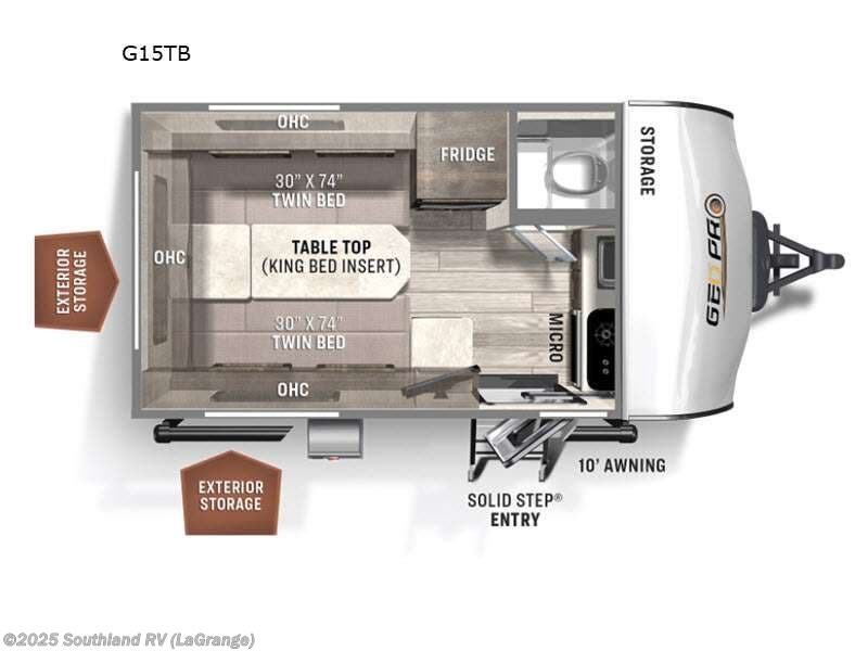 Call now about this 2022 Forest River Rockwood Geo Pro G15TB! 2022 Forest River Rockwood Geo Pro G15TB - Used Travel Trailer For Sale by Southland RV in LaGrange, Georgia