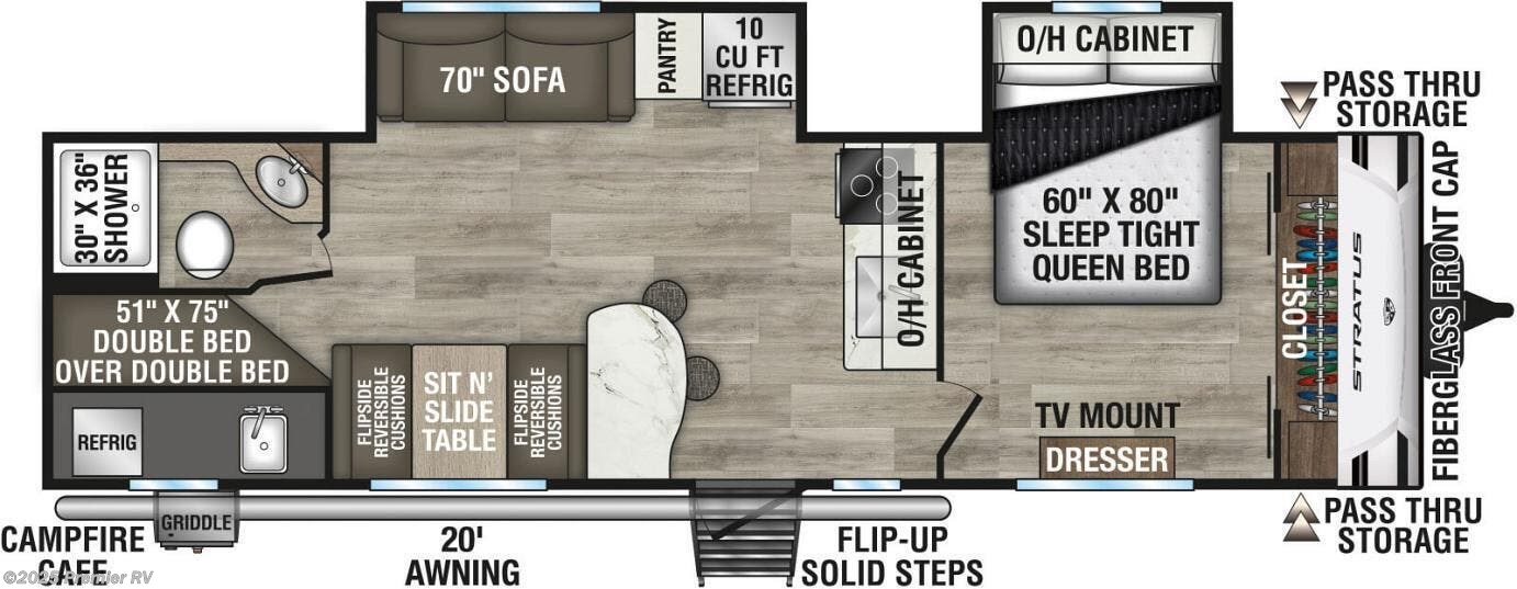 Contact us now about this 2025 Venture RV Stratus SR302VBH! 2025 Stratus SR302VBH by Venture RV from Premier RV in Blue Grass, Iowa