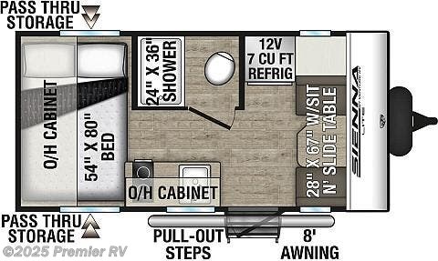Call now about this 2026 Venture RV Sienna Lite SA140VFD! 2026 Venture RV Sienna Lite SA140VFD - New Travel Trailer For Sale by Premier RV in Blue Grass, Iowa