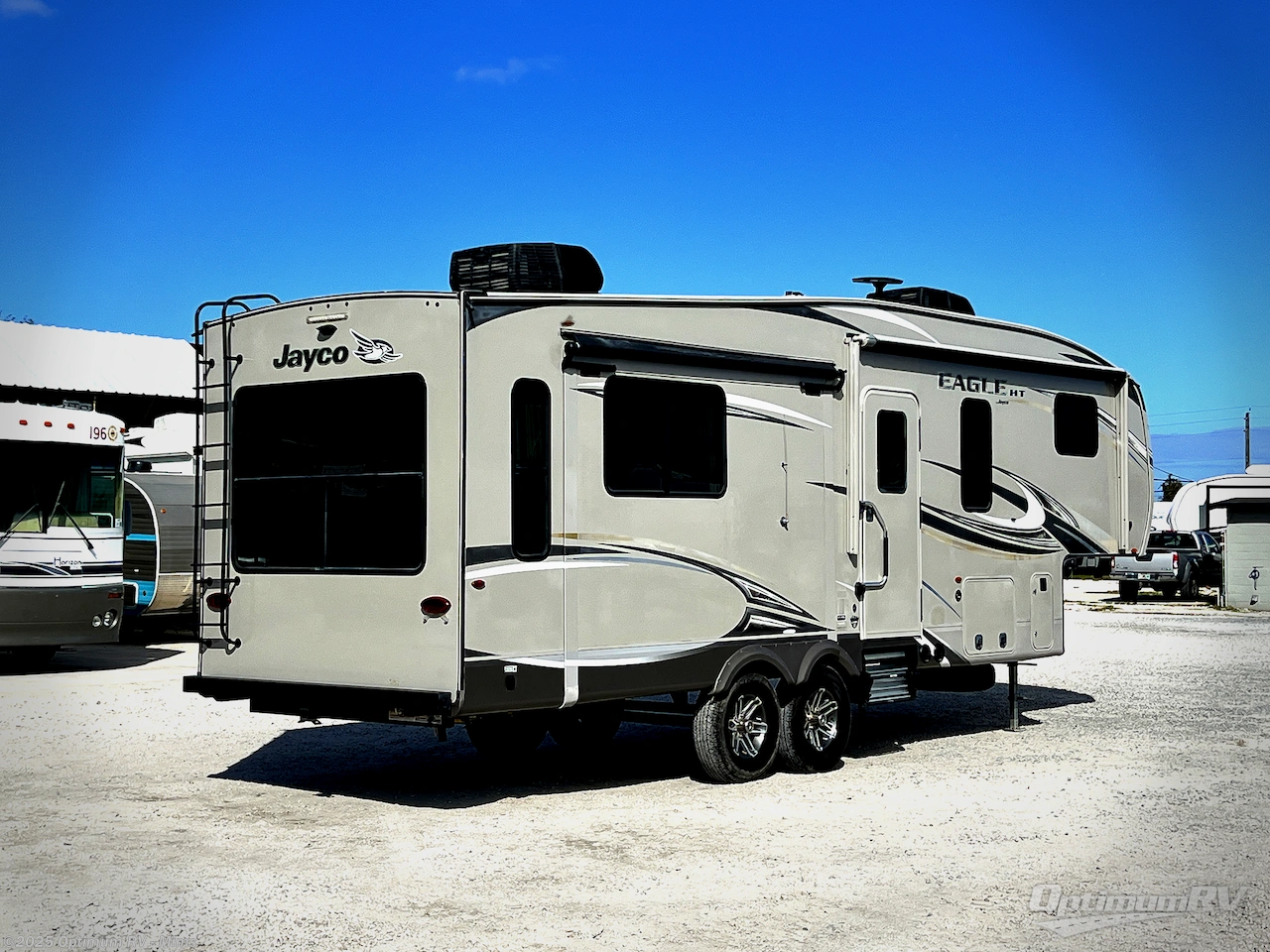 Call now about this 2018 Jayco Eagle HT 27.5RLTS! 2018 Jayco Eagle HT 27.5RLTS - Used Fifth Wheel For Sale by Optimum RV - Mims in Mims, Florida features Awning, Slideout