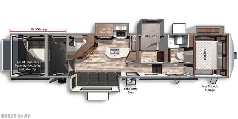 Floorplan of 2021 Dutchmen Voltage 4205