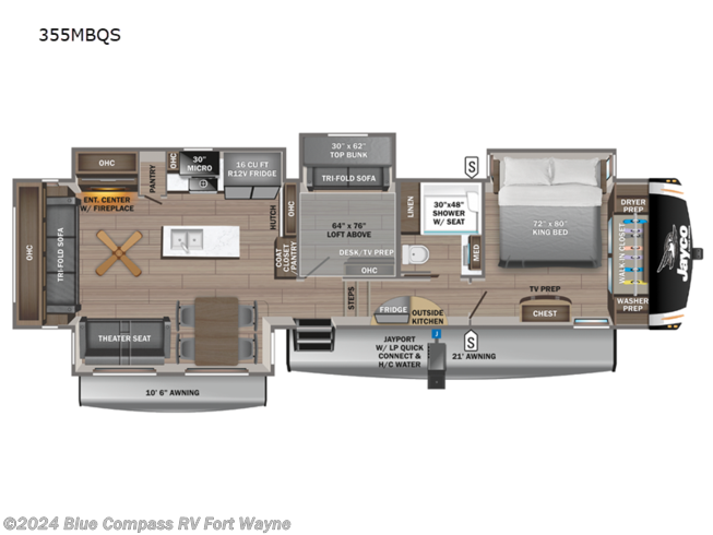 2024 Jayco Eagle 355MBQS - New Fifth Wheel For Sale by Blue Compass RV Fort Wayne in Columbia City, Indiana