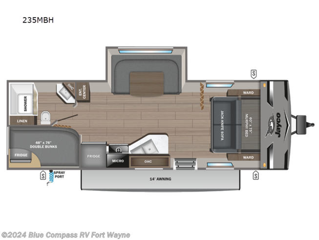 2024 Jayco Jay Flight 235MBH - New Travel Trailer For Sale by Blue Compass RV Fort Wayne in Columbia City, Indiana