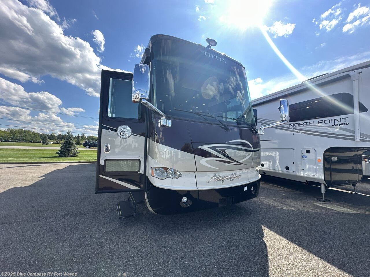 Contact us now about this 2012 Tiffin Allegro Bus 43 QGP! 2012 Allegro Bus 43 QGP by Tiffin from Blue Compass RV Fort Wayne in Columbia City, Indiana