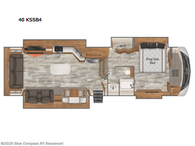 Call now about this 2021 DRV Mobile Suites 40kssb4 Moble Suites! 2021 DRV Mobile Suites 40kssb4 Moble Suites - Used Fifth Wheel For Sale by Blue Compass RV Beaumont in Vidor, Texas features Slideout