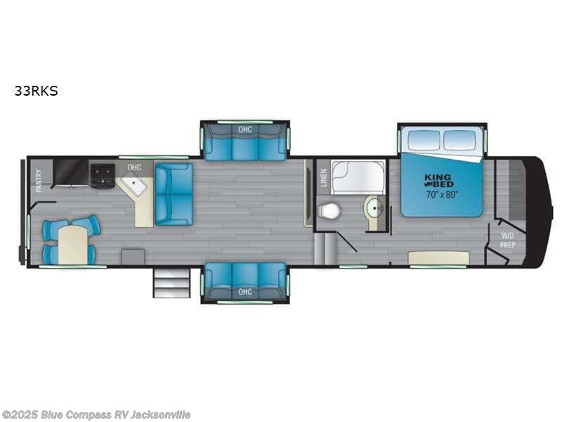 Call now about this 2021 Heartland Bighorn Traveler 33RKS! 2021 Heartland Bighorn Traveler 33RKS - Used Fifth Wheel For Sale by Blue Compass RV Jacksonville in Jacksonville, Florida features Slideout