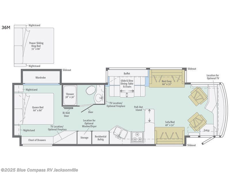 Call now about this 2017 Winnebago Journey 36M! 2017 Winnebago Journey 36M - Used Class A For Sale by Blue Compass RV Jacksonville in Jacksonville, Florida features Slideout