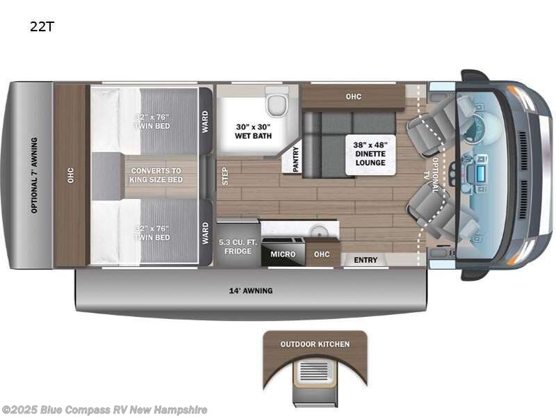 Call now about this 2025 Entegra Coach Condor 22T! 2025 Entegra Coach Condor 22T - New Class C For Sale by Blue Compass RV New Hampshire in Epsom, New Hampshire