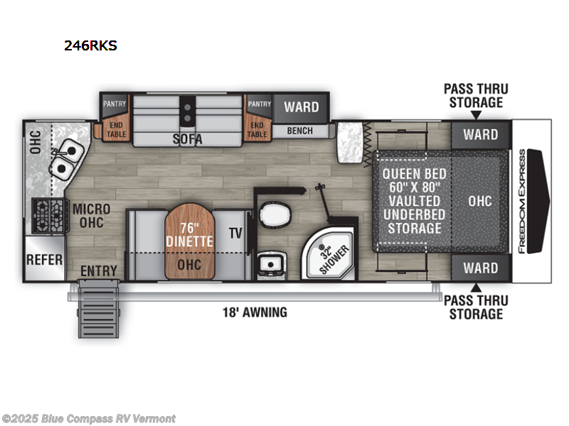 Call now about this 2022 Coachmen Freedom Express Ultra Lite 246RKS! 2022 Coachmen Freedom Express Ultra Lite 246RKS - Used Travel Trailer For Sale by Blue Compass RV Vermont in East Montpelier, Vermont features Slideout