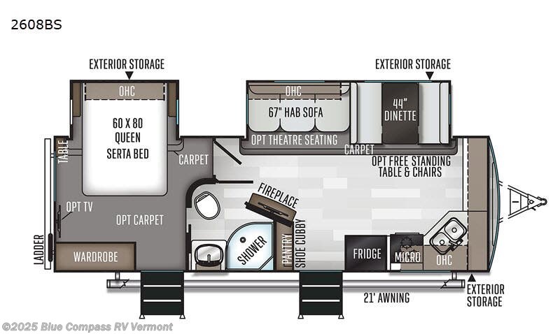 Call now about this 2020 Forest River Rockwood Ultra Lite 2608BS! 2020 Forest River Rockwood Ultra Lite 2608BS - Used Travel Trailer For Sale by Blue Compass RV Vermont in East Montpelier, Vermont features Slideout