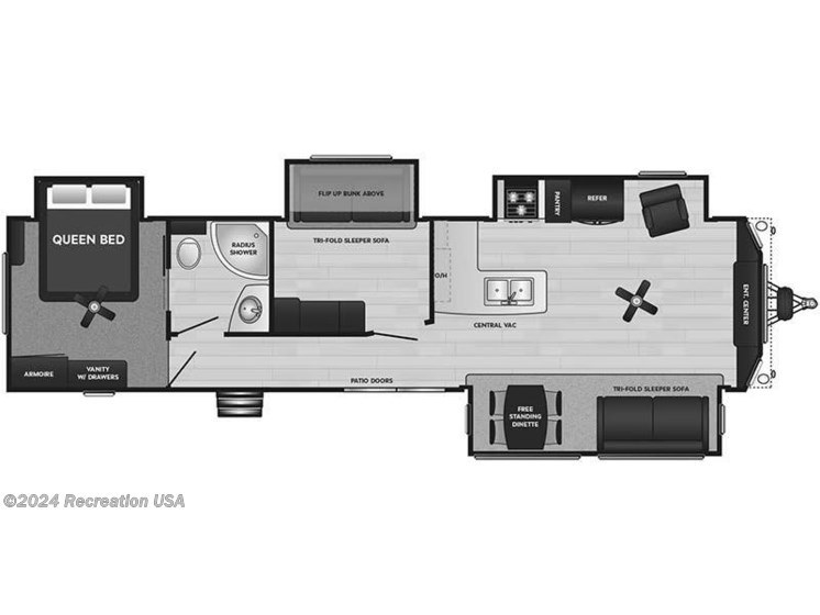 Floorplan of 2024 Keystone Retreat 391MBNK