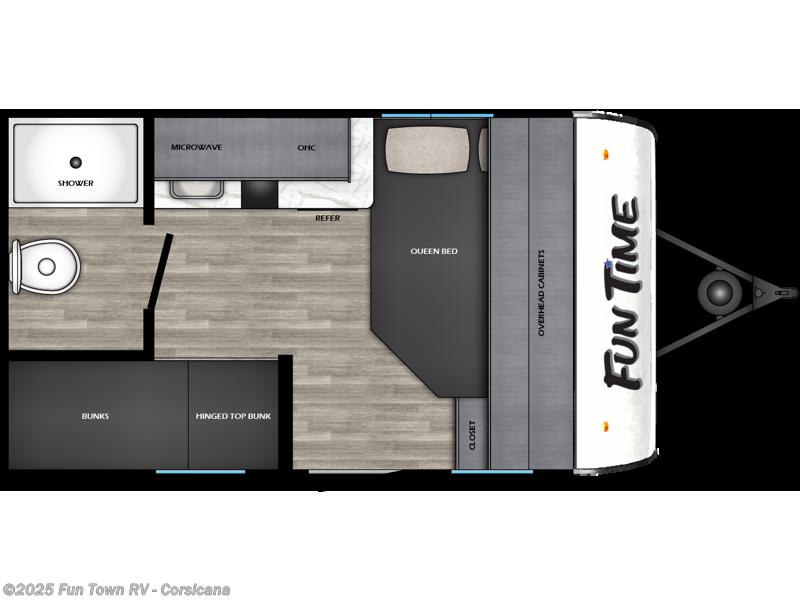 Call now about this 2026 CrossRoads Fun Time 14BH! 2026 CrossRoads Fun Time 14BH - New Travel Trailer For Sale by Fun Town RV - Corsicana in Corsicana, Texas