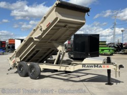 2025 RawMaxx 7x14 14k LowPro Dump W/ Hyd Jack - New Dump Trailer for sale by Trailer Mart - Clarksville in Clarksville, Tennessee