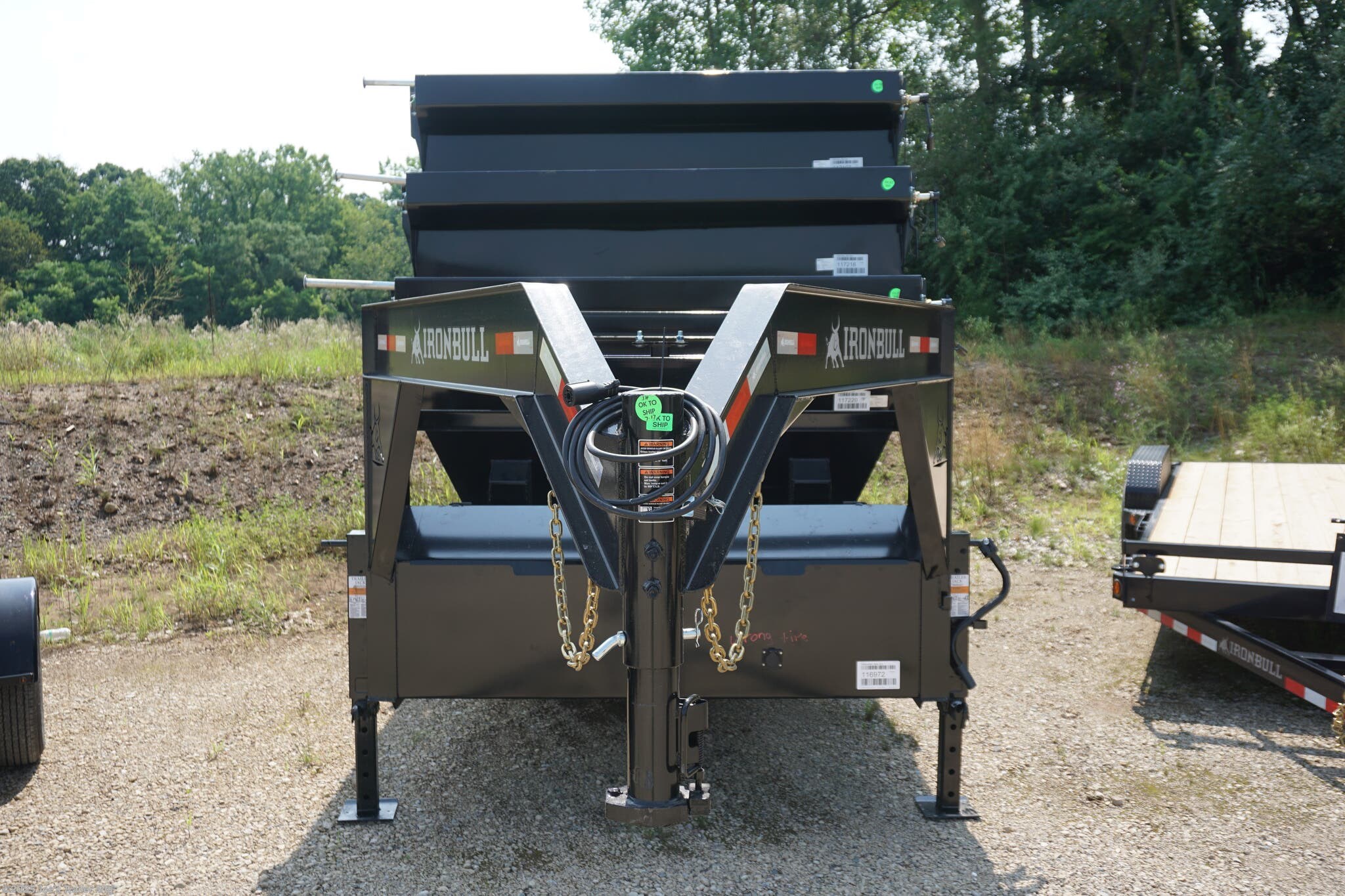 2024 IronBull DBG8316 Trailer Specifications, IronBull DBG8316 features, IronBull trailer specifications, DBG8316 trailer, IronBull 16-foot trailer specs, 16-foot trailer specifications, IronBull trailer dimensions, DBG8316 trailer length, DBG8316 trailer width, IronBull deck height, IronBull trailer depth, trailer GVWR, trailer load capacity, trailer weight capacity, trailer axles capacity, IronBull trailer axles, 8,000 lbs axles, trailer structural components, 12 inch I-Beam neck, 10 inch I-Beam frame, gooseneck coupler size, 2-5/16 inch gooseneck coupler, IronBull gooseneck coupler, IronBull scissor hoist, trailer LED lighting, DBG8316 side step plate, trailer safety chain on deck, trailer safety features, IronBull 20,000 lb winch, trailer winch with cable, heavy-duty trailer specifications, dump trailer specs, gooseneck trailer features, dump trailer capacity, DBG8316 heavy-duty dump trailer, dump trailer scissor hoist, 16,000 lb GVWR trailer, IronBull dump trailer, 2024 IronBull t
