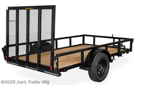 H&H 6'4"X12' RS Utility Trailer, 3" x 2" x 3/16" Steel Angle Frame, Single Axle Trailer Frame, 3" x 2" x 3/16" Steel Angle Crossmembers, 4" Steel Channel Tongue, 2" x 1-1/2" Steel Tube Uprights, 2" x 2" Steel Tube Top Rail, 2" A-Frame Posi-Lock Coupler, Single Axle Coupler, Dual Safety Chains and Hooks, 4-Prong Plug, Single Axle Wiring Harness, Enclosed Sealed Wiring Harness, 2k Rated Setback Jack with Foot, 50" Tall Spring Assisted Gate, Grab Handle, Radius Tread Plate Fenders, Single Axle Suspension, 2990 lb. GVWR, Easy Lube Hubs, ST205/75R15 'C' Tires, 15" Black Steel Wheels, High Gloss Powder Coat Finish, 2 x 8 Pressure Treated Pine Decking, Welded Front Board Retainer, Rear End Board Cap, Stake Pockets, No Brakes, Spare Tire Mount, Full LED Lighting, DOT Compliant Trailer Lighting, Utility Trailer Features, Heavy-Duty Trailer Components, Reliable Utility Trailer, Durable Trailer Design, Versatile Utility Trailer, Off-Road Utility Trailer, Trailer with Easy Lube Hubs, Utility Trail
