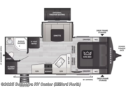 Call now about this 2026 Keystone Cougar Half-Ton 22RBS! Floorplan of 2026 Keystone Cougar Half-Ton 22RBS