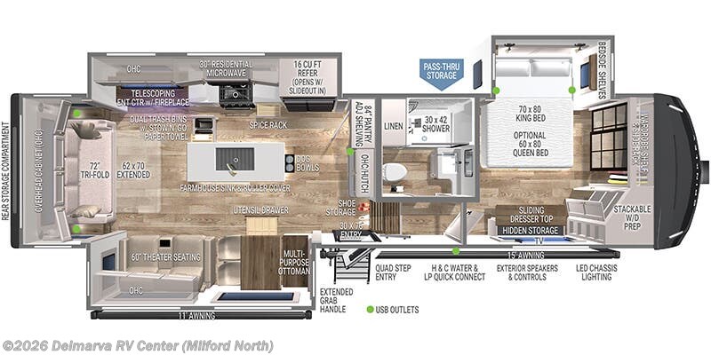 Call now about this 2026 Brinkley RV Model Z 3100! Floorplan of 2026 Brinkley RV Model Z 3100