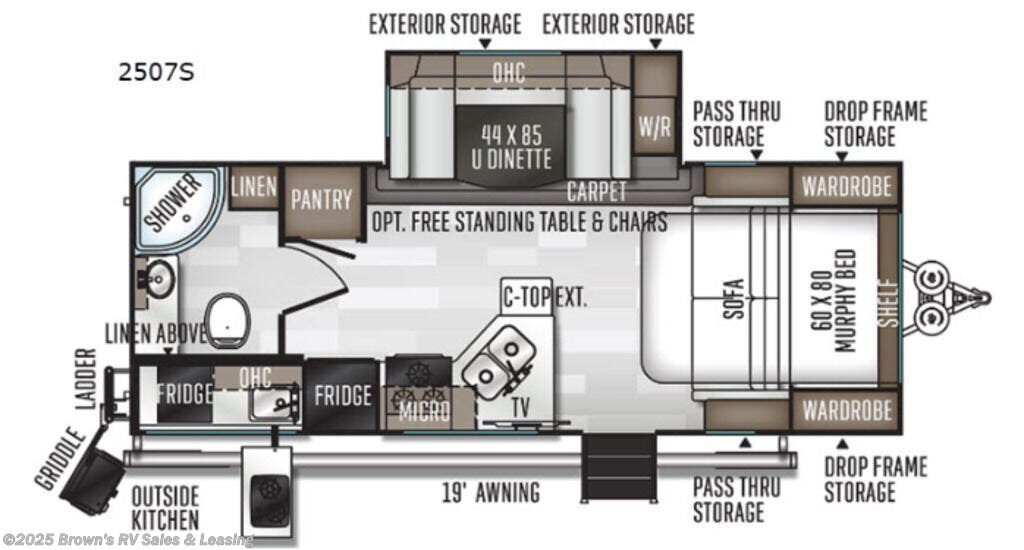 Used 2020 Forest River Rockwood Mini Lite 2507S available in Guttenberg, Iowa