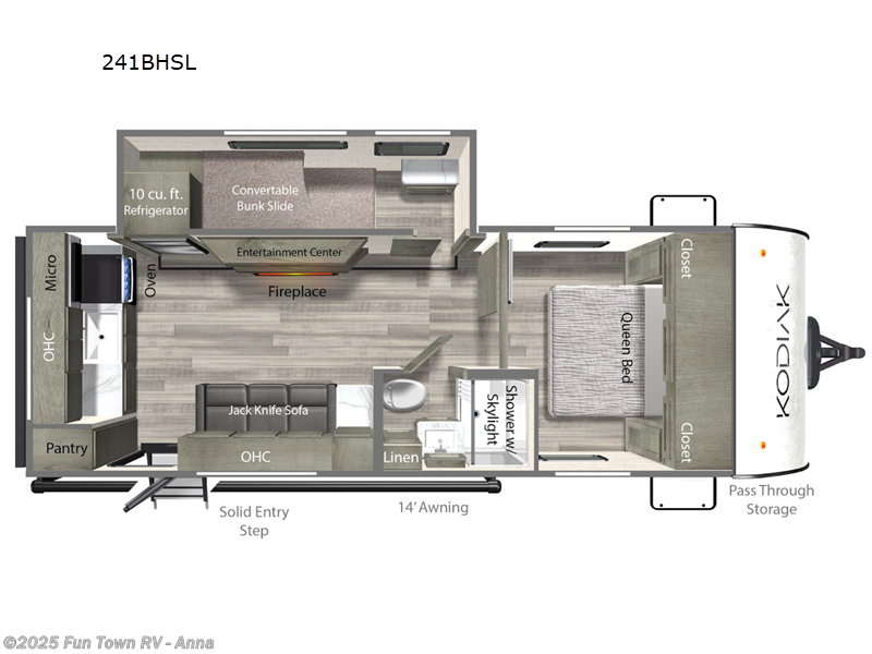 Call now about this 2025 Dutchmen Kodiak 241BHSL! 2025 Dutchmen Kodiak 241BHSL - New Travel Trailer For Sale by Fun Town RV - Anna in Anna, Illinois features Slideout
