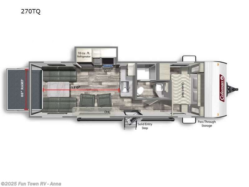 Call now about this 2023 Coleman Lantern Series 270TQ! 2023 Coleman Lantern Series 270TQ - Used Toy Hauler For Sale by Fun Town RV - Anna in Anna, Illinois features Slideout