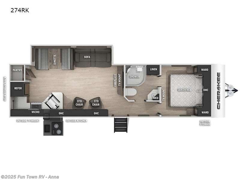 Call now about this 2022 Forest River Cherokee 274RK! 2022 Forest River Cherokee 274RK - Used Travel Trailer For Sale by Fun Town RV - Anna in Anna, Illinois features Slideout