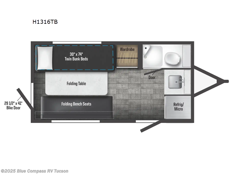 Call now about this 2023 Winnebago HIKE 100 H1316TB! 2023 Winnebago HIKE 100 H1316TB - Used Travel Trailer For Sale by Blue Compass RV Tucson in Tucson, Arizona