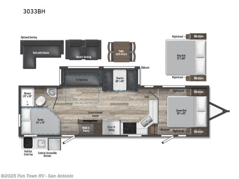 Call now about this 2022 Winnebago Voyage 3033BH! 2022 Winnebago Voyage 3033BH - Used Travel Trailer For Sale by Fun Town RV - San Antonio in Cibolo, Texas features Slideout