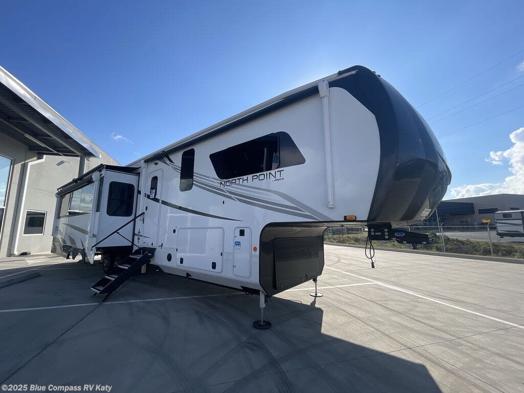 Contact us now about this 2025 Jayco North Point 381CKRE! 2025 North Point 381CKRE by Jayco from Blue Compass RV Katy in Katy, Texas