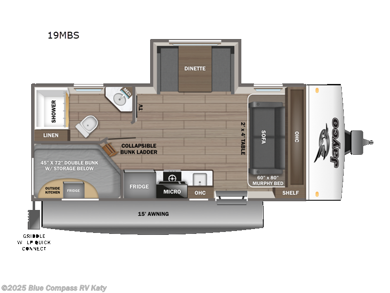 Call now about this 2026 Jayco Jay Feather Air 19MBS! 2026 Jayco Jay Feather Air 19MBS - New Travel Trailer For Sale by Blue Compass RV Katy in Katy, Texas features Slideout