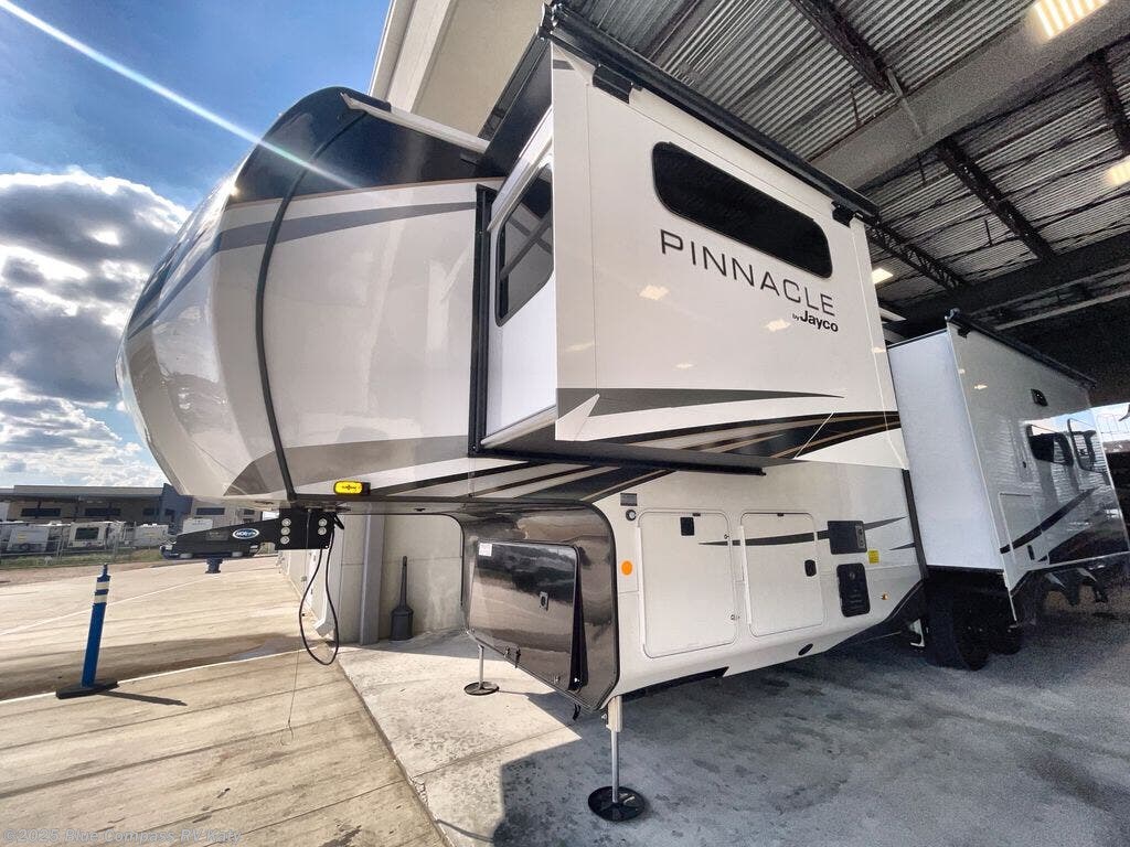 Contact us now about this 2026 Jayco Pinnacle 32RLTS! 2026 Pinnacle 32RLTS by Jayco from Blue Compass RV Katy in Katy, Texas