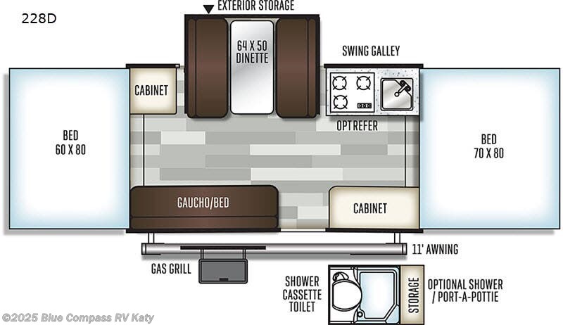 Call now about this 2019 Forest River Flagstaff MACLTD Series 228D! 2019 Forest River Flagstaff MACLTD Series 228D - Used Popup For Sale by Blue Compass RV Katy in Katy, Texas features Slideout